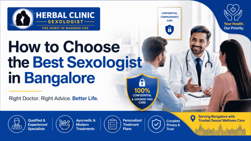 How to choose the Best Sexologist in Bangalore with expert tips on selecting a trusted doctor for confidential male and female sexual health treatment.